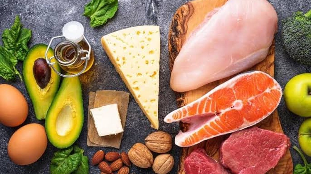 A high-protein meal